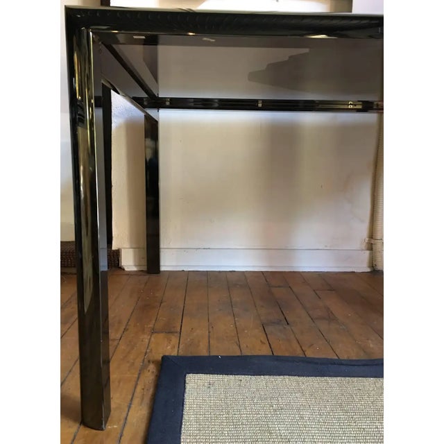 Metal Mid-Century Modern Extendable Dining Table Design Institute America Dia Baughman For Sale - Image 7 of 8