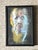 Vintage Abstract Portrait Oil Pastel Painting For Sale - Image 4 of 14