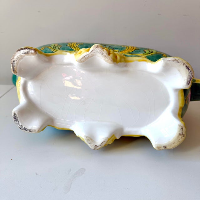 Ceramic 1980s Majolica Cache Pot For Sale - Image 7 of 8