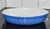 Vintage French Blue & White Oval Ceramic Baking Dish | Embossed Scallop Pattern | 11" Stoneware Baker | French Pottery | Farmhouse Quiche For Sale - Image 9 of 9
