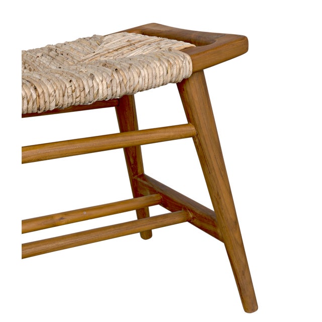 Contemporary NOIR Stockholm Bench with Woven Seagrass For Sale - Image 3 of 8