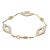 Estate Kabana White Mother of Pearl and Diamond Bracelet in 14k Yellow Gold For Sale