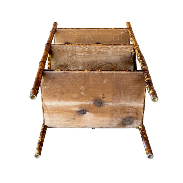 Antique English Bamboo & Rattan Shelf With Moveable Panel For Sale - Image 11 of 11