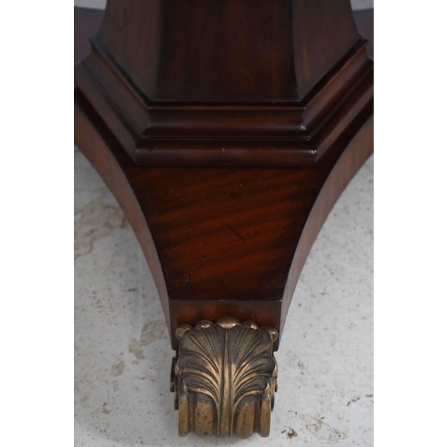 Maitland Smith Mahogany Inlaid Double Pedestal Dining Table For Sale - Image 16 of 18