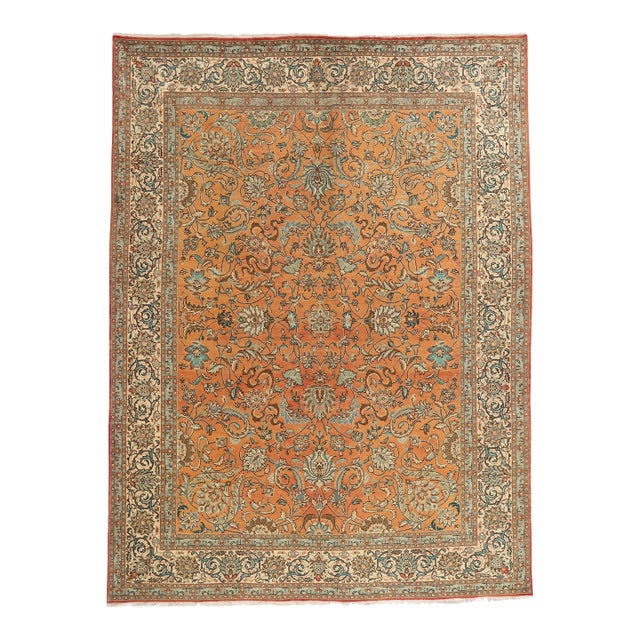 Vintage Persian Tabriz Rug - 10'00 x 13'03 For Sale