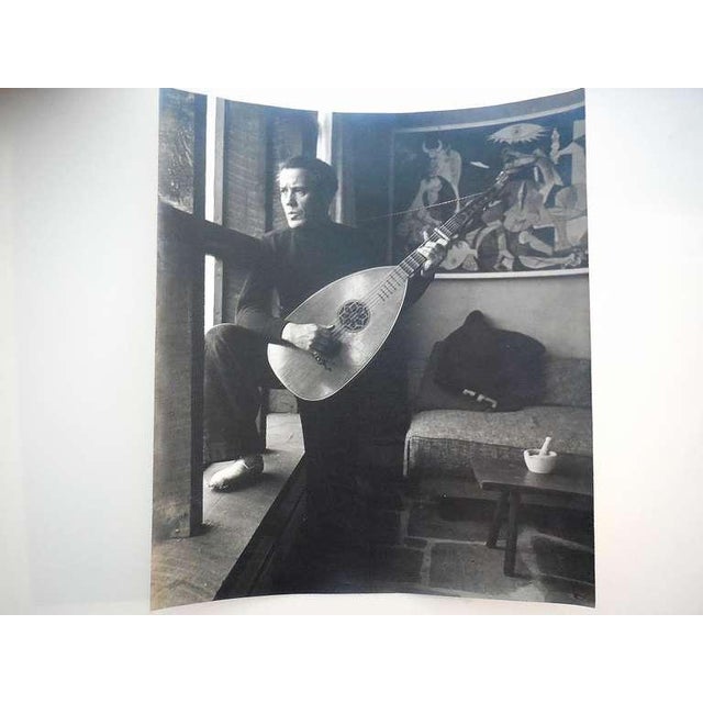 Halley Erskine, Vintage print Wolfgang Roth playing musical instrument, Mandolin For Sale