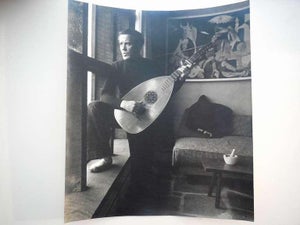 Halley Erskine, Vintage print Wolfgang Roth playing musical instrument, Mandolin