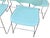 Aqua Mid-Century Chrome Stacking Chairs- Set of Seven For Sale - Image 6 of 17