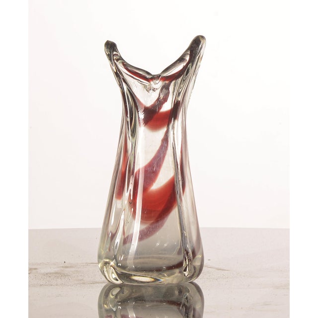 1980s Italian Red Murano Glass Vase, 1980s For Sale - Image 5 of 6