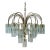 1970s Italian Brass and Beveled Glass Waterfall Chandelier For Sale