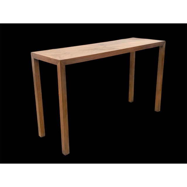 Chestnut 1960s Lane Altavista MCM Parsons Console Table For Sale - Image 8 of 9