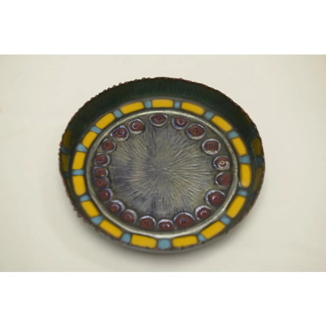 Vide Poche in Enameled Brass with Polychrome Decoration by Laurana, 1960s-1970s, in Very Good conditions. Designed 1970 to...