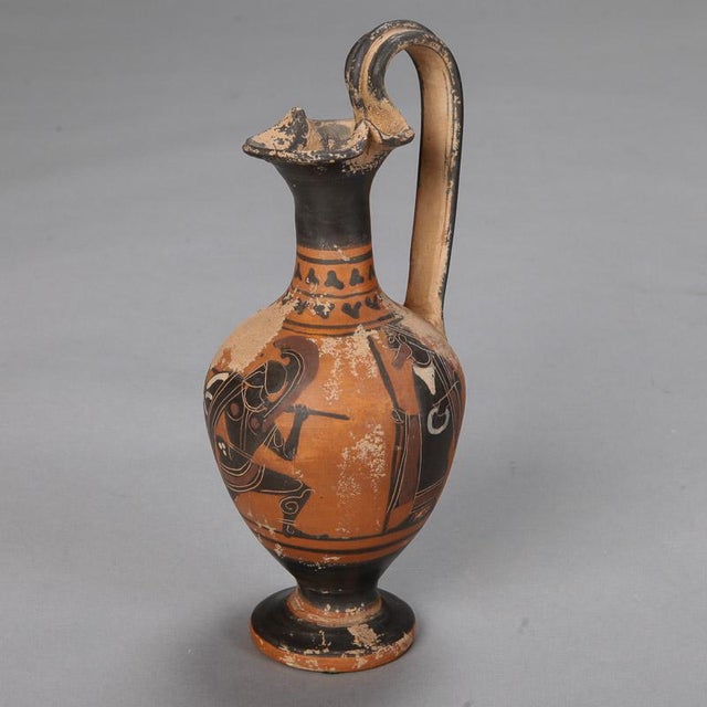 Late 19th Century Grand Tour Ewer in Manner of Etruscan Pottery Chairish