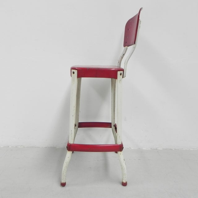 Industrial Cosco Steel Bar Stool, 1950s For Sale - Image 11 of 18