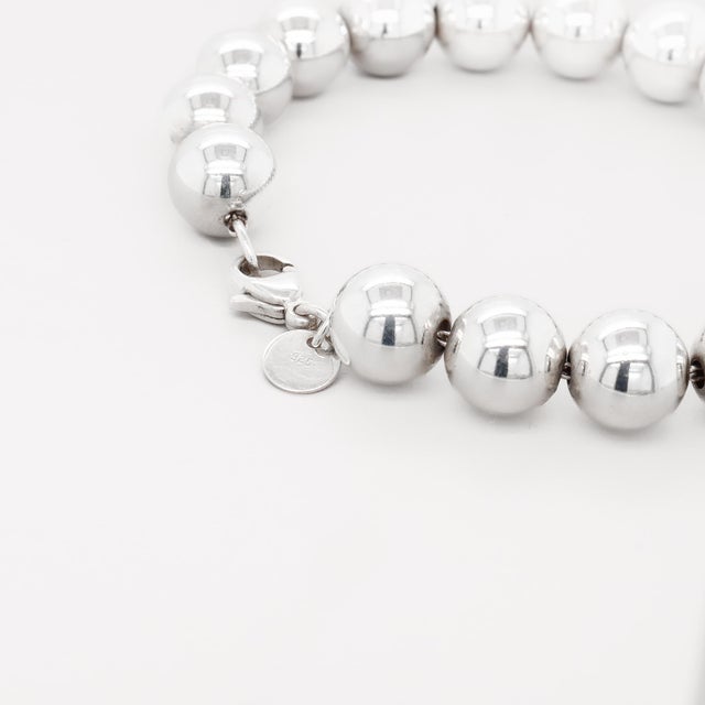 Tiffany & Co. Sterling Silver 10 Mm Beaded Bracelet For Sale - Image 12 of 15