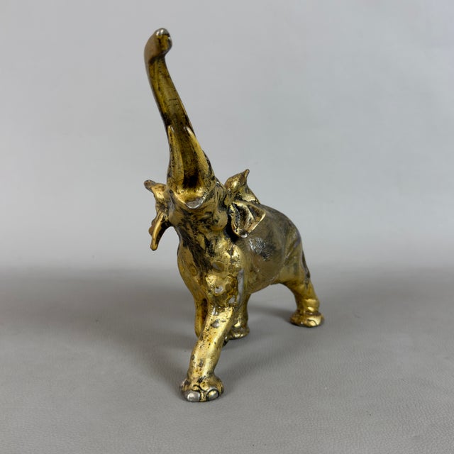 Mid 20th Century Elephant Trunk Sculpture Statue, 1960s, Brass For Sale - Image 5 of 11