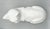 Mid 20th Century Vintage Dutch Glossy White Ceramic Cat Sculpture — Reclining Feline — Scandinavian Modern / Cottagecore For Sale - Image 5 of 10