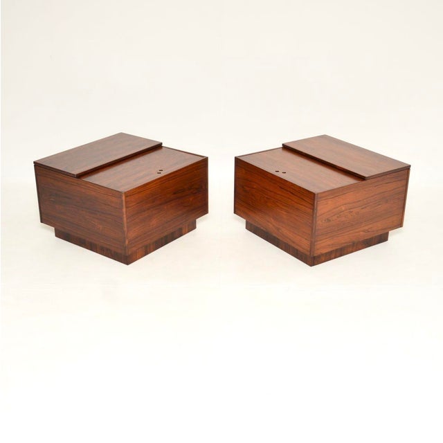 A stunning and very rare pair of Swedish vintage coffee / side tables. They were made in Sweden by Wards Aeljeer, and they...