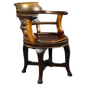 Edwardian English Mahogany Desk Chair