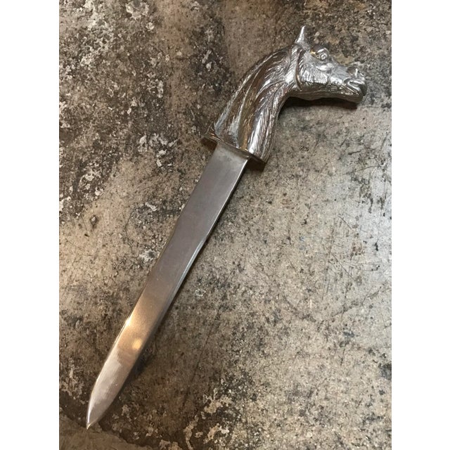 1960s Silverplated Horse Head Letter Opener, Italy For Sale - Image 10 of 10