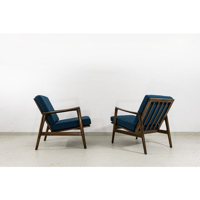 Mid-Century Modern Vintage Armchairs from SFM, Poland, 1960s, Set of 2 For Sale - Image 3 of 15