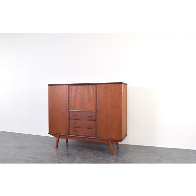 Mid-Century Danish Teak Highboard, 1960s For Sale - Image 9 of 18