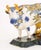 Pair of Dutch Delftware Cow and Milkmaid Figurines, hand-painted ceramic, blue "B/K / 8/3" marks to undersides. 7" H x...