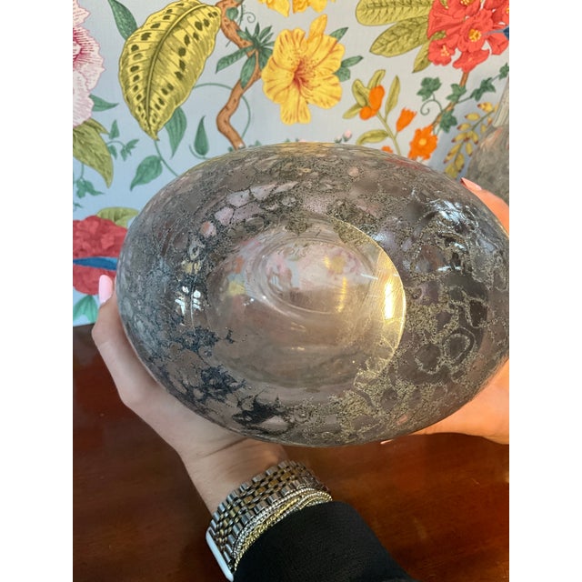 Glass Set of 2 Kjell Engman Vases “Fossil” For Sale - Image 7 of 8