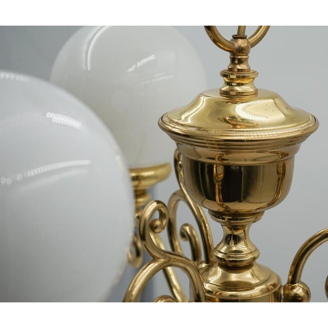 Vintage Art Deco Style Ceiling Chandelier For Sale - Image 5 of 9