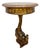 Antique Polychromed Pedestal Side Table with Marble Top For Sale