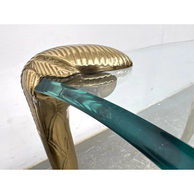 1970s Brass Glit Side Table in the Style of p.e. Guerin For Sale In Philadelphia - Image 6 of 8