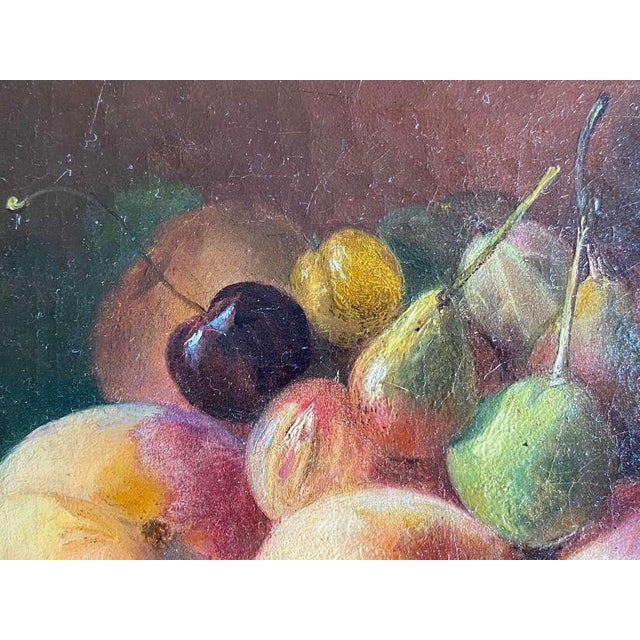 Mid 19th Century Biedermeier Fruit Still Life, Signed by Leopold Von Stoll, Oil on Canvas, 19th Century. For Sale - Image 5 of 10