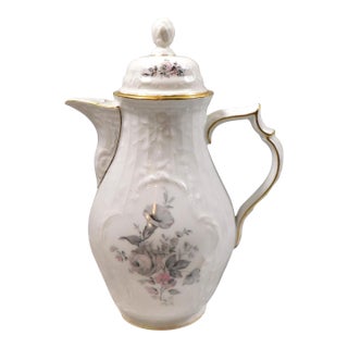 1970s Rosenthal Coffee Pot in Grey Rose For Sale
