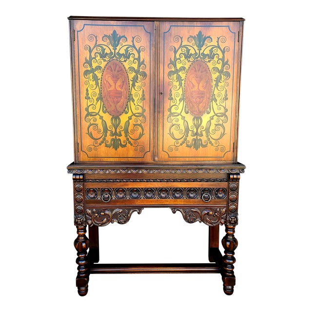 Jacobean Revival Johnson Handley Johnson Co Hutch Buffet Chairish