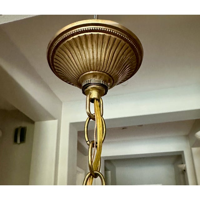 Murano Glass Round Pink Opalescence Glass Chandelier or Pendant For Sale - Image 13 of 18