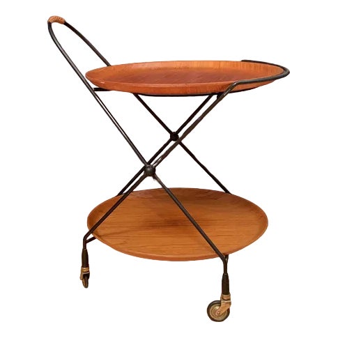Swedish Bar Cart by Åry Fanérprodukter Nybro, 1960s For Sale