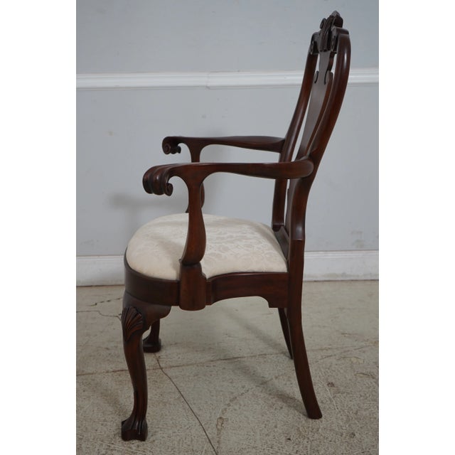 Traditional Set of 8 Henkel Harris Mahogany Dining Room Chairs For Sale - Image 3 of 12
