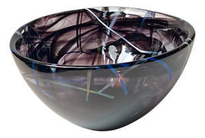 Contrast Art Glass Bowl by Anna Ehrner for Kosta Boda, 1990s