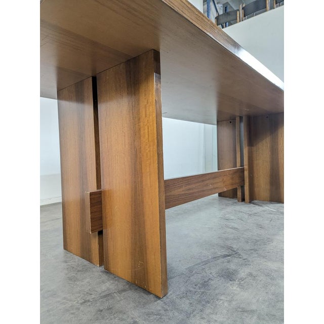 Loto Spa Italian Table in American Walnut For Sale - Image 6 of 13