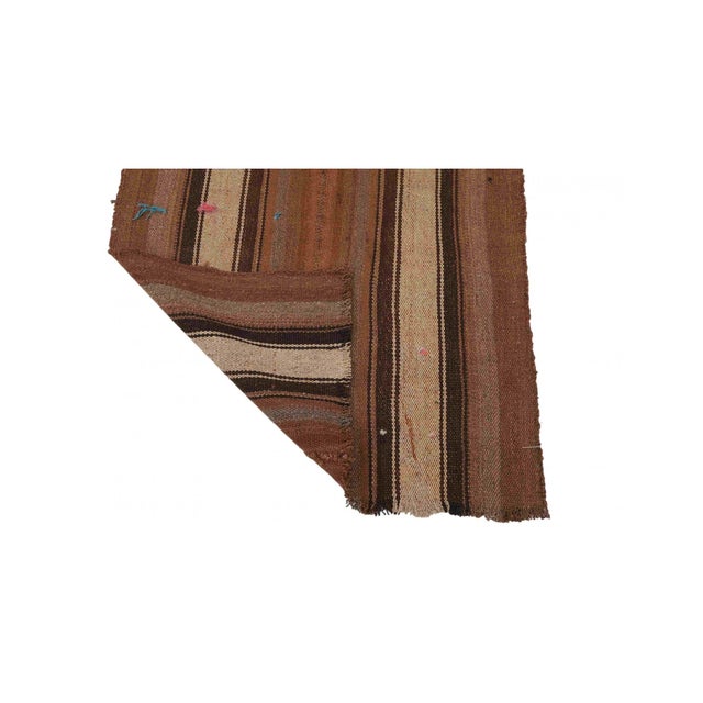 1970s Brown Vintage Turkish Kilim Rug - 2`6″ X 5`11″ For Sale - Image 5 of 6
