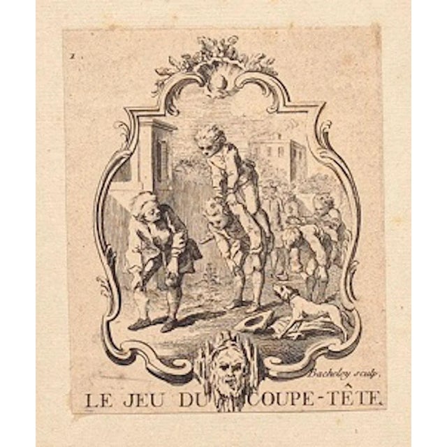 The Game of the Head - Original Etching by L. Bacheley - Late 18th Century Late 18th Century For Sale - Image 3 of 3