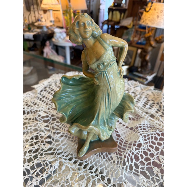 Light Green Early 20th Century Bernhard Bloch Art Nouveau Figure For Sale - Image 8 of 15
