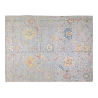 Contemporary Oushak Hand Knotted Wool Rug,9'X11'9" For Sale