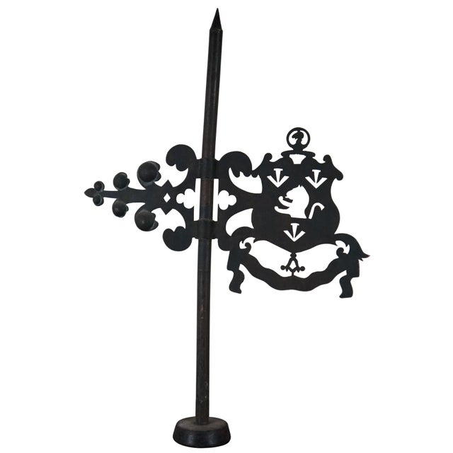 Antique English Architectural Wrought Iron Lion Coat of Arms For Sale - Image 13 of 13