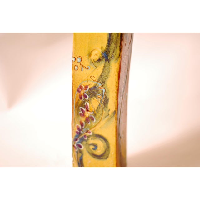 Brutalist Style Vase in Scarified and Glazed Stoneware, 1960s For Sale - Image 4 of 10