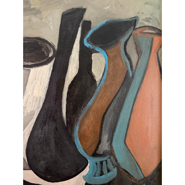 Indian Sadanand K. Bakre Attributed (Indian, 1920-2007) Oil on Board Untitled Still Life For Sale - Image 3 of 6