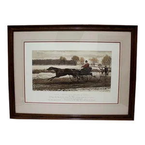Lord Lonsdale Match V Time - Framed Handmade Restrike Engraving