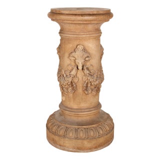 Neo Classical Style Terracotta Pedestal For Sale