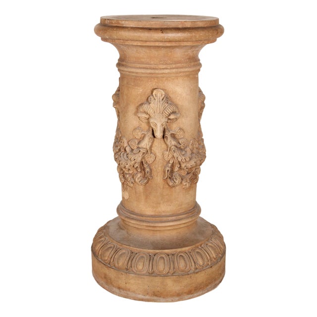 Neo Classical Style Terracotta Pedestal For Sale