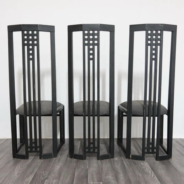 Tris Wooden Throne Chairs by Giorgetti, 1980s, Set of 3 For Sale - Image 10 of 18